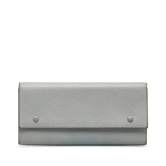 Celine Large Flap Multi-Function Long Wallet Gray - Picture 1 of 9